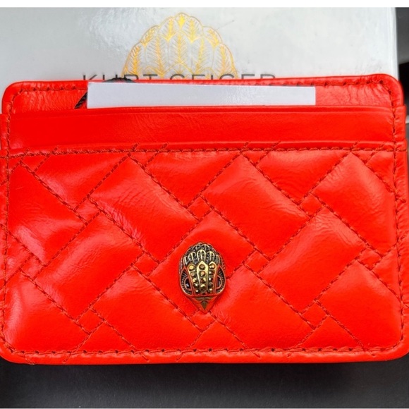 Kurt Geiger Leather Quilted Card Holder - Picture 2 of 4